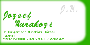 jozsef murakozi business card